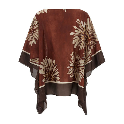 Brunello Cucinelli Bordeaux Silk Blouse