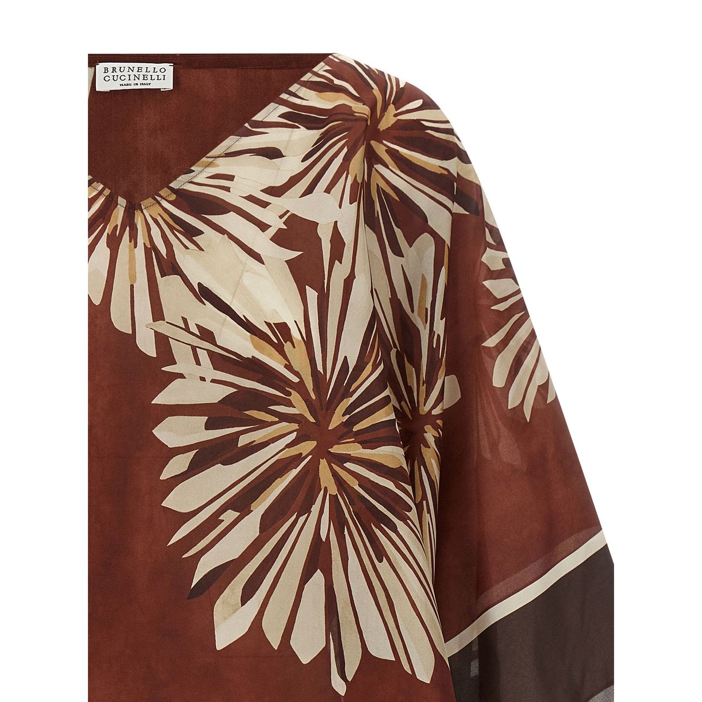 Brunello Cucinelli Bordeaux Silk Blouse