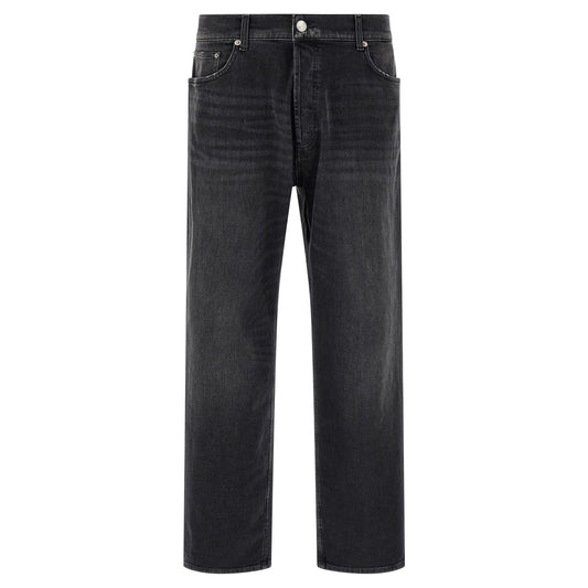 Department 5 Black Cotton Cropped Jeans