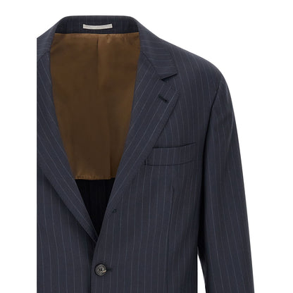 Brunello Cucinelli Blue Virgin Wool Blazer