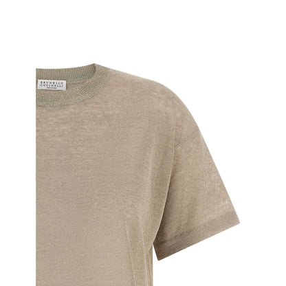 Brunello Cucinelli Beige Linen Cardigan