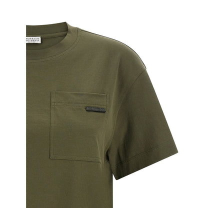 Brunello Cucinelli Bicolor Cotton T-Shirt