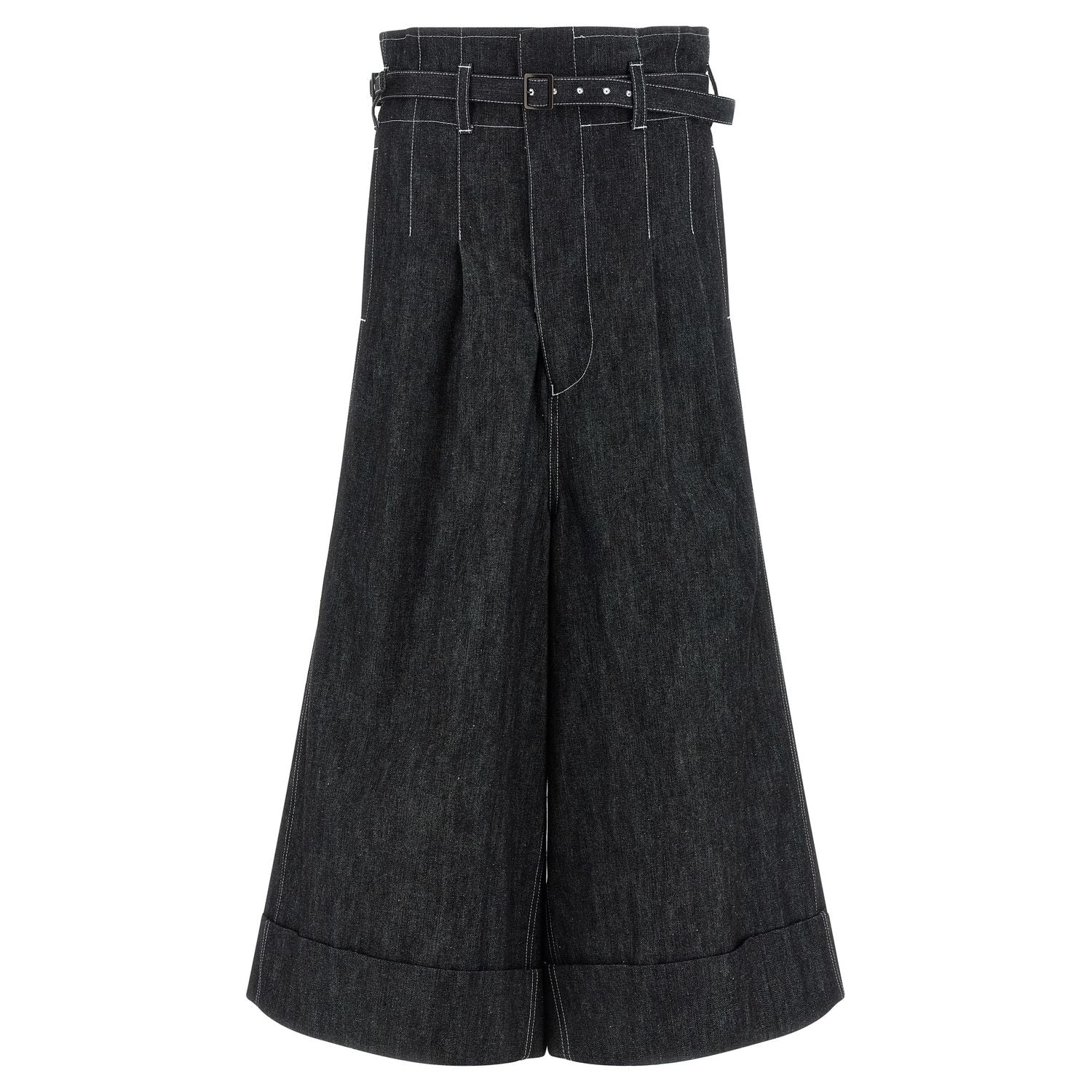 Junya Watanabe Black Cotton Bermuda Shorts