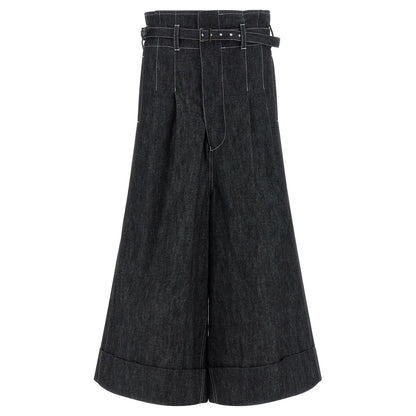 Junya Watanabe Black Cotton Bermuda Shorts