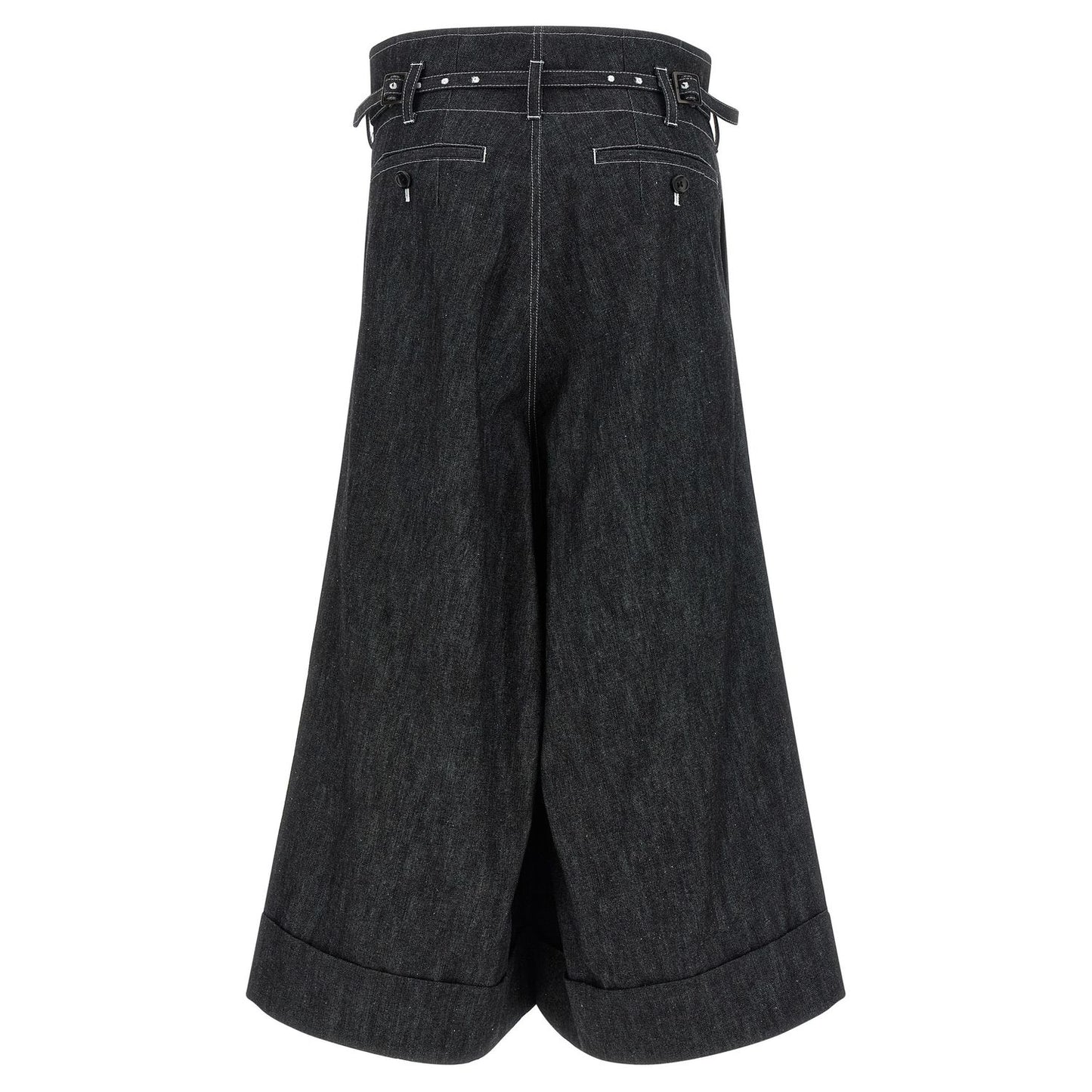 Junya Watanabe Black Cotton Bermuda Shorts