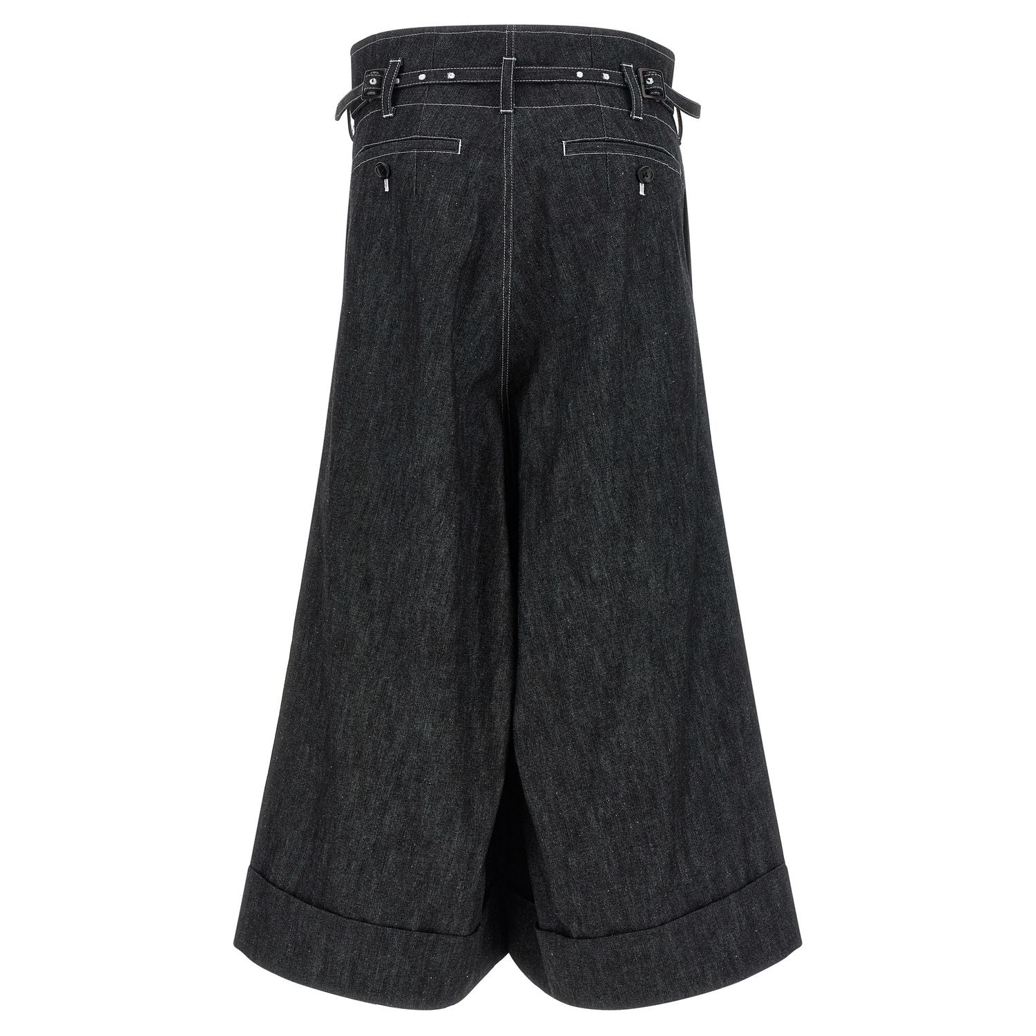 Junya Watanabe Black Cotton Bermuda Shorts