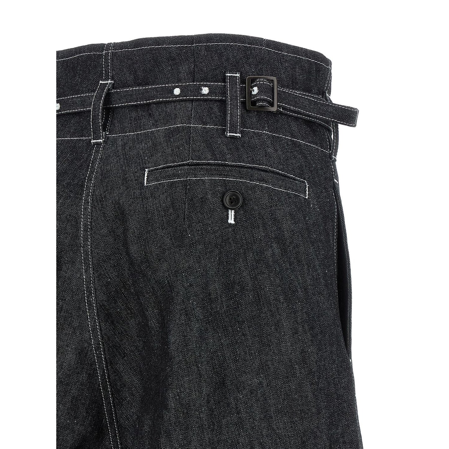 Junya Watanabe Black Cotton Bermuda Shorts