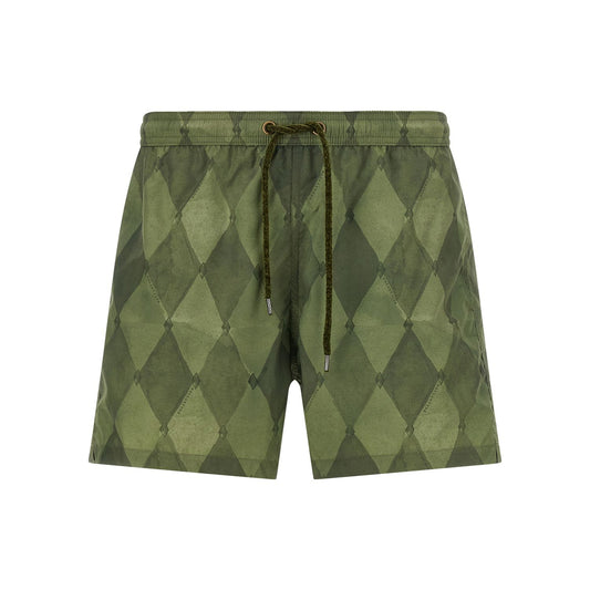 Ballantyne Bicolor Polyester Swim Shorts