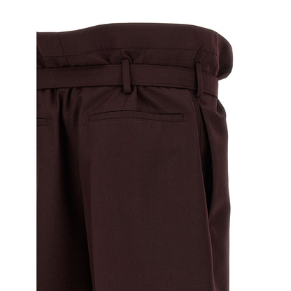 Saint Laurent Purple Wool Casual Pants
