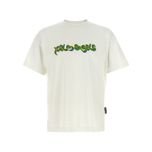 Palm Angels White Cotton T-Shirt