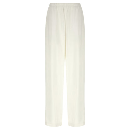 Max Mara White Linen Casual Pants