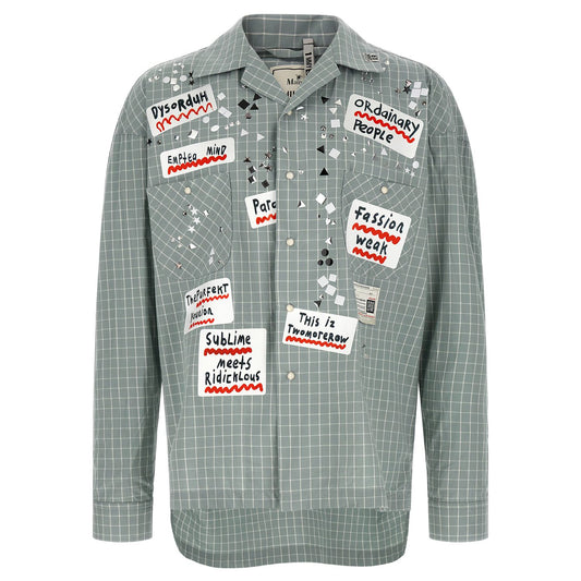 Maison Mihara Yasuhiro Blue Cotton Blouse