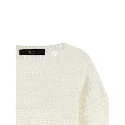 Max Mara White Cotton Cardigan