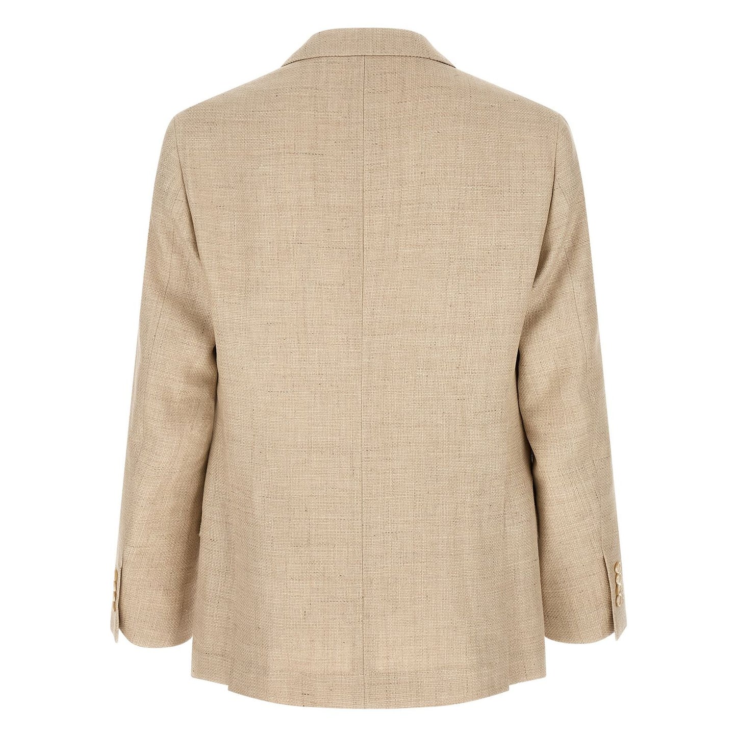 Brunello Cucinelli Beige Silk Two-Piece Suit