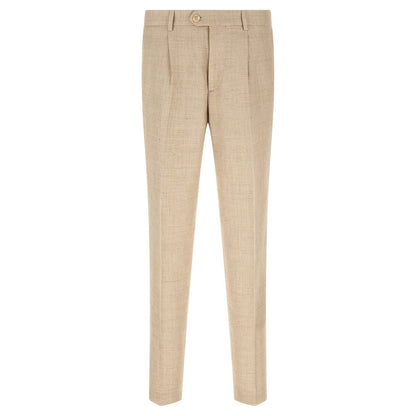 Brunello Cucinelli Beige Silk Two-Piece Suit