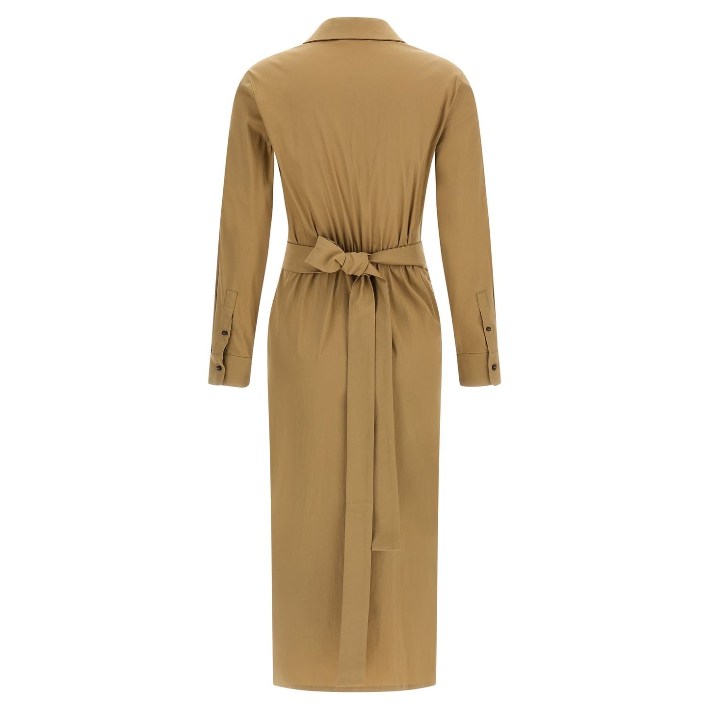 Max Mara Beige Cotton Midi Dress