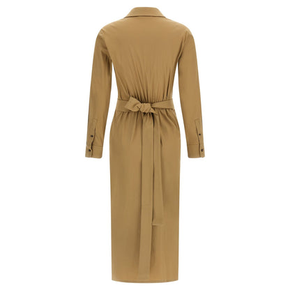 Max Mara Beige Cotton Midi Dress