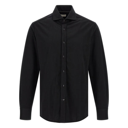 Brunello Cucinelli Black Cotton Blouse