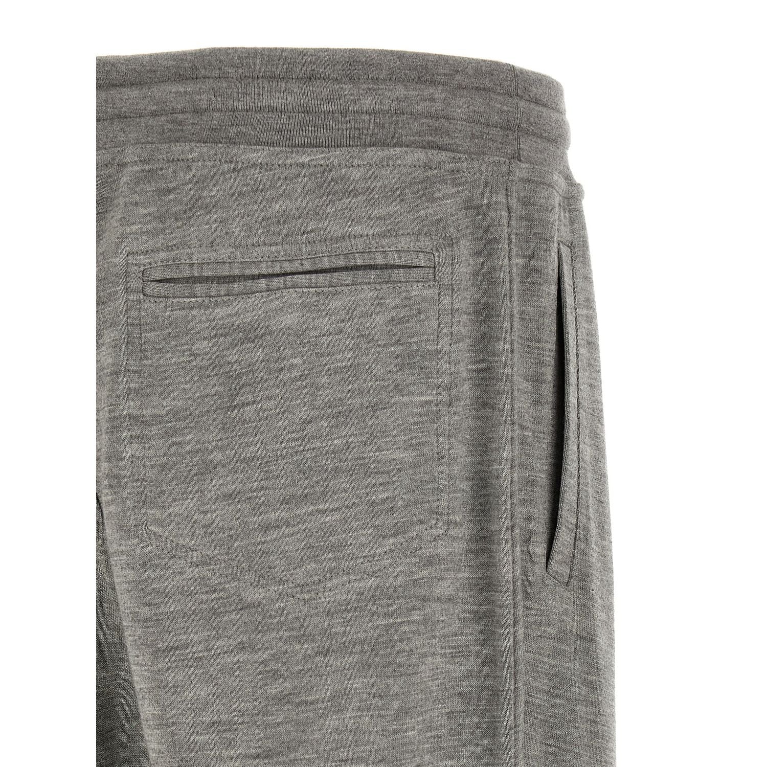 Brunello Cucinelli Gray Cashmere Joggers (Workout Pants)