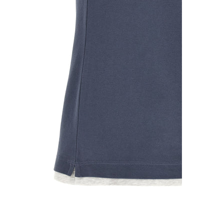 Brunello Cucinelli Blue Cotton Polo Shirt