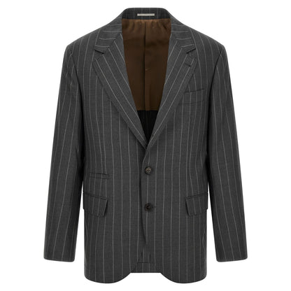 Brunello Cucinelli Gray Virgin Wool Blazer
