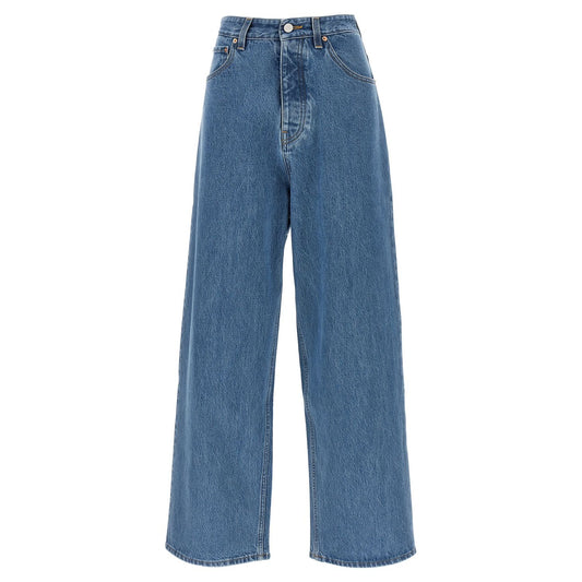 Vetements Blue Cotton Relaxed Fit Jeans