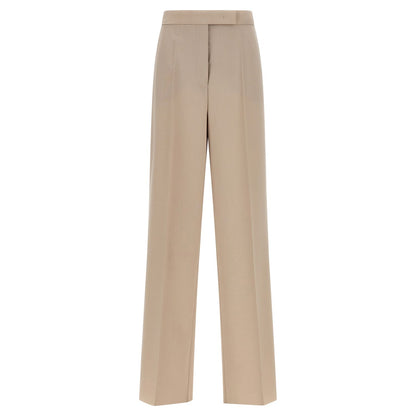 Max Mara Beige Virgin Wool Dress Pants