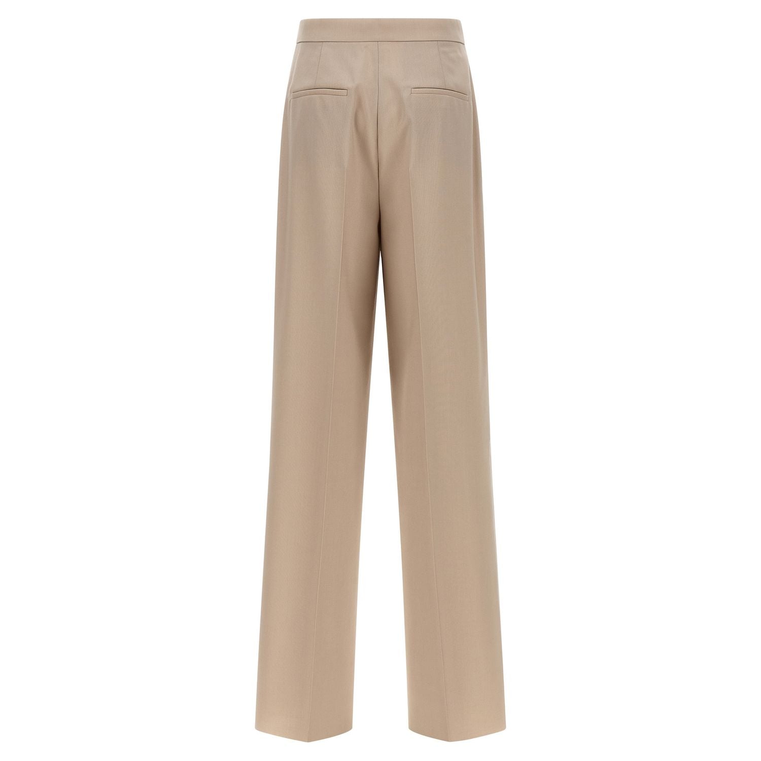 Max Mara Beige Virgin Wool Dress Pants