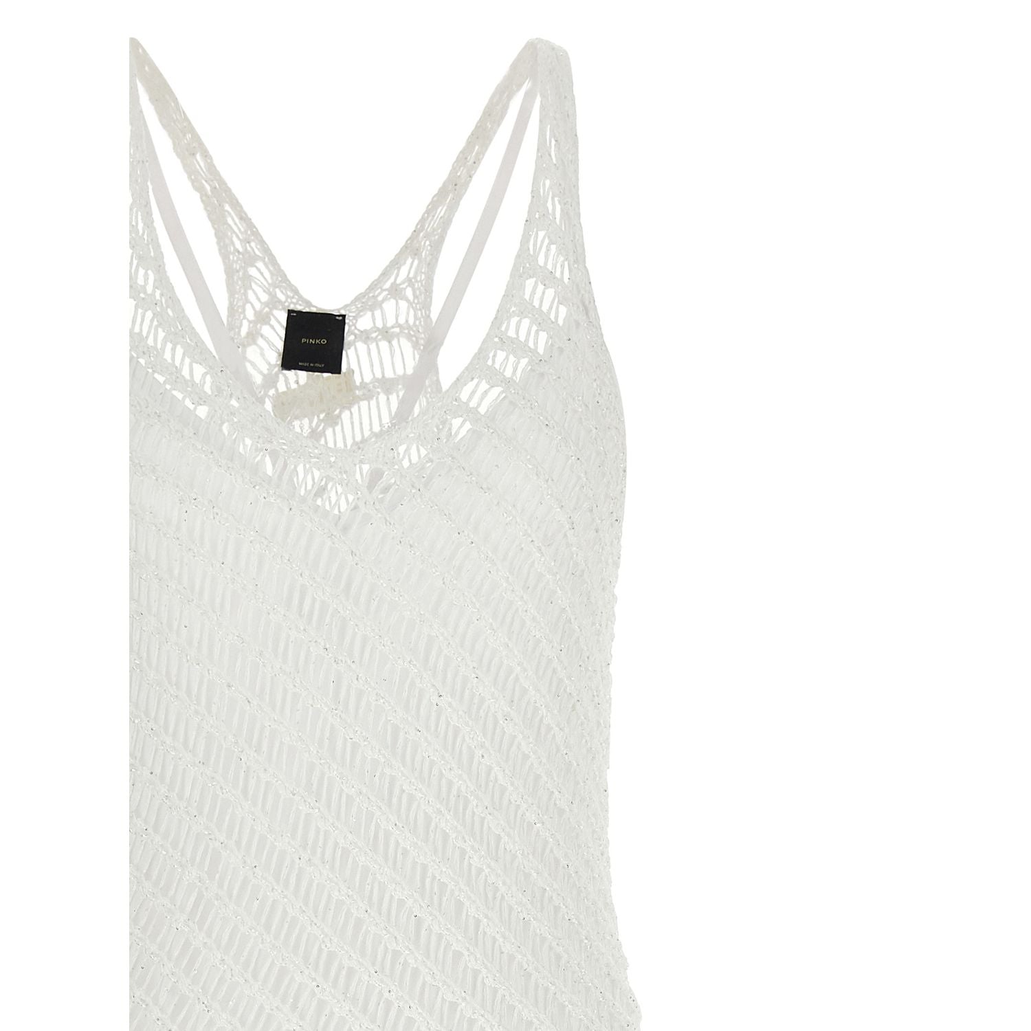 PINKO White Polyester Long Dress