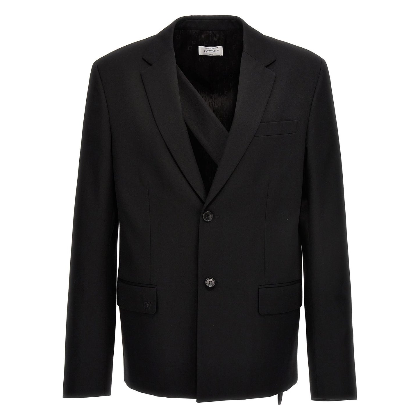 Off-White Black Wool Blazer