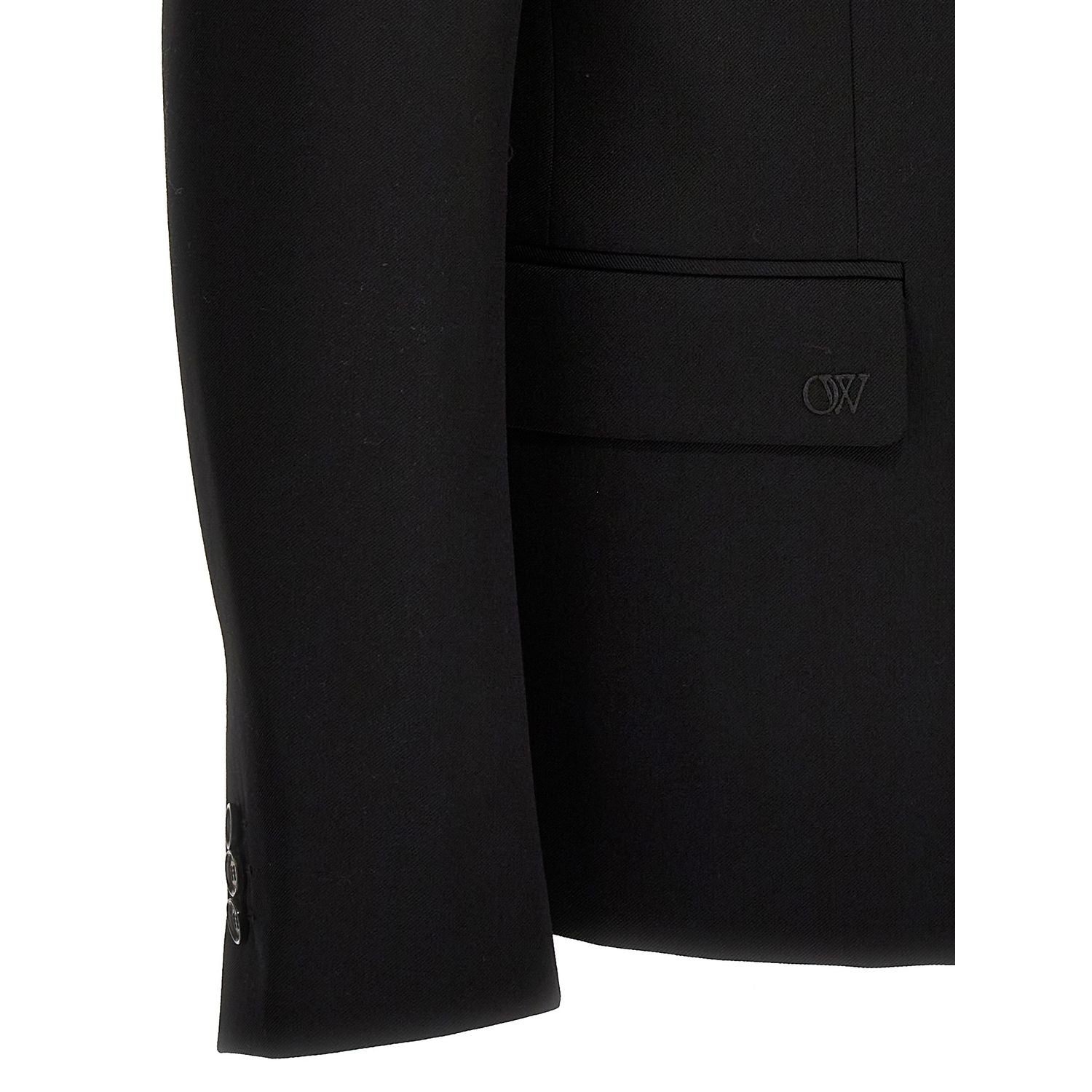 Off-White Black Wool Blazer