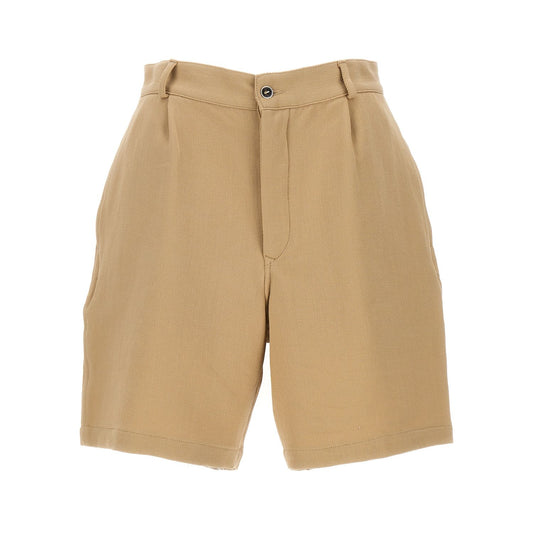 Fortela Beige Cotton Bermuda Shorts