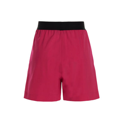 MSGM Fuchsia Virgin Wool Bermuda Shorts
