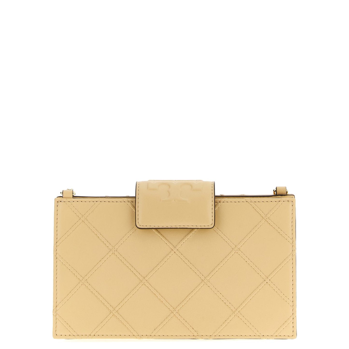 Tory Burch Beige Lamb Leather Cardholder