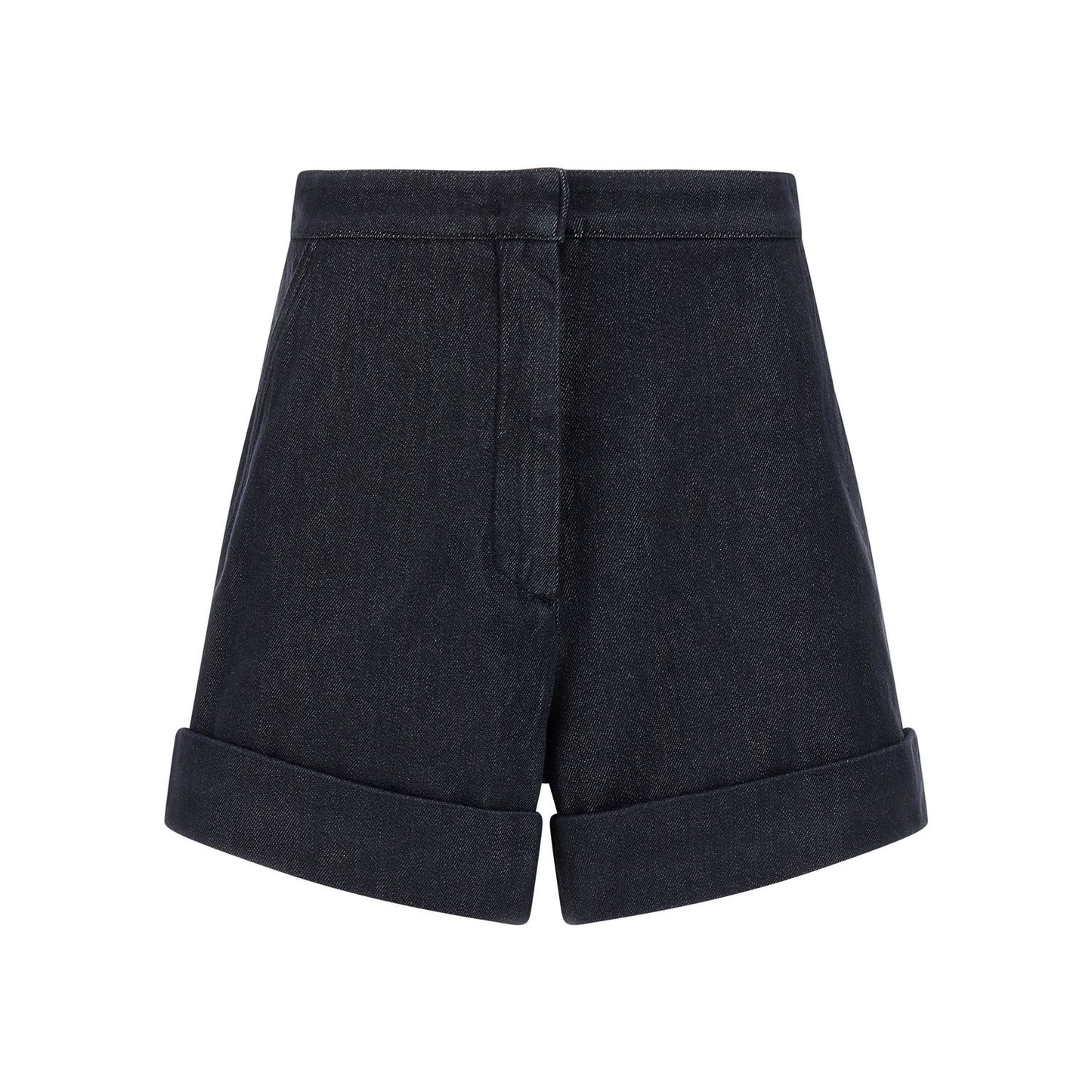 Max Mara Blue Cotton Bermuda Shorts