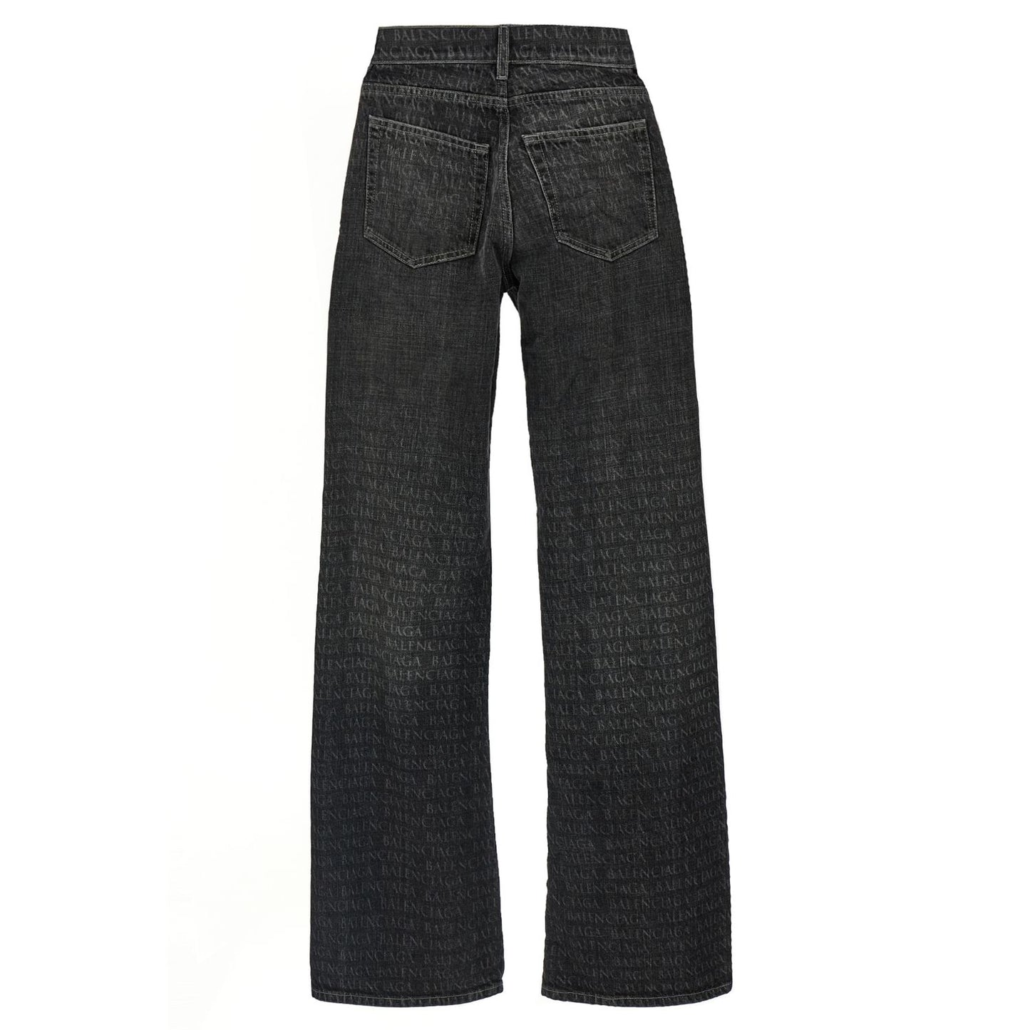 Balenciaga Black Cotton Flared Jeans