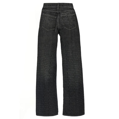 Balenciaga Black Cotton Flared Jeans
