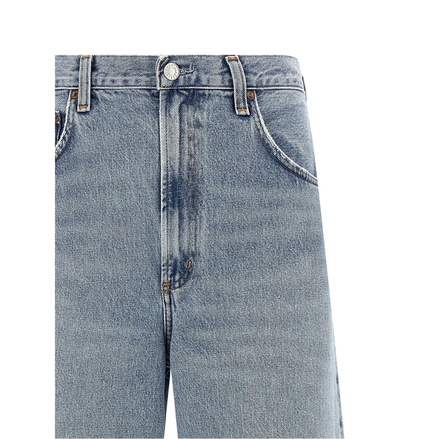 Agolde Blue Cotton Tapered Jeans