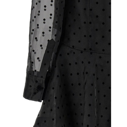 Ganni Black Recycled Polyester Short Dress