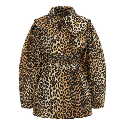 Ganni Brown Recycled Polyamide Coat