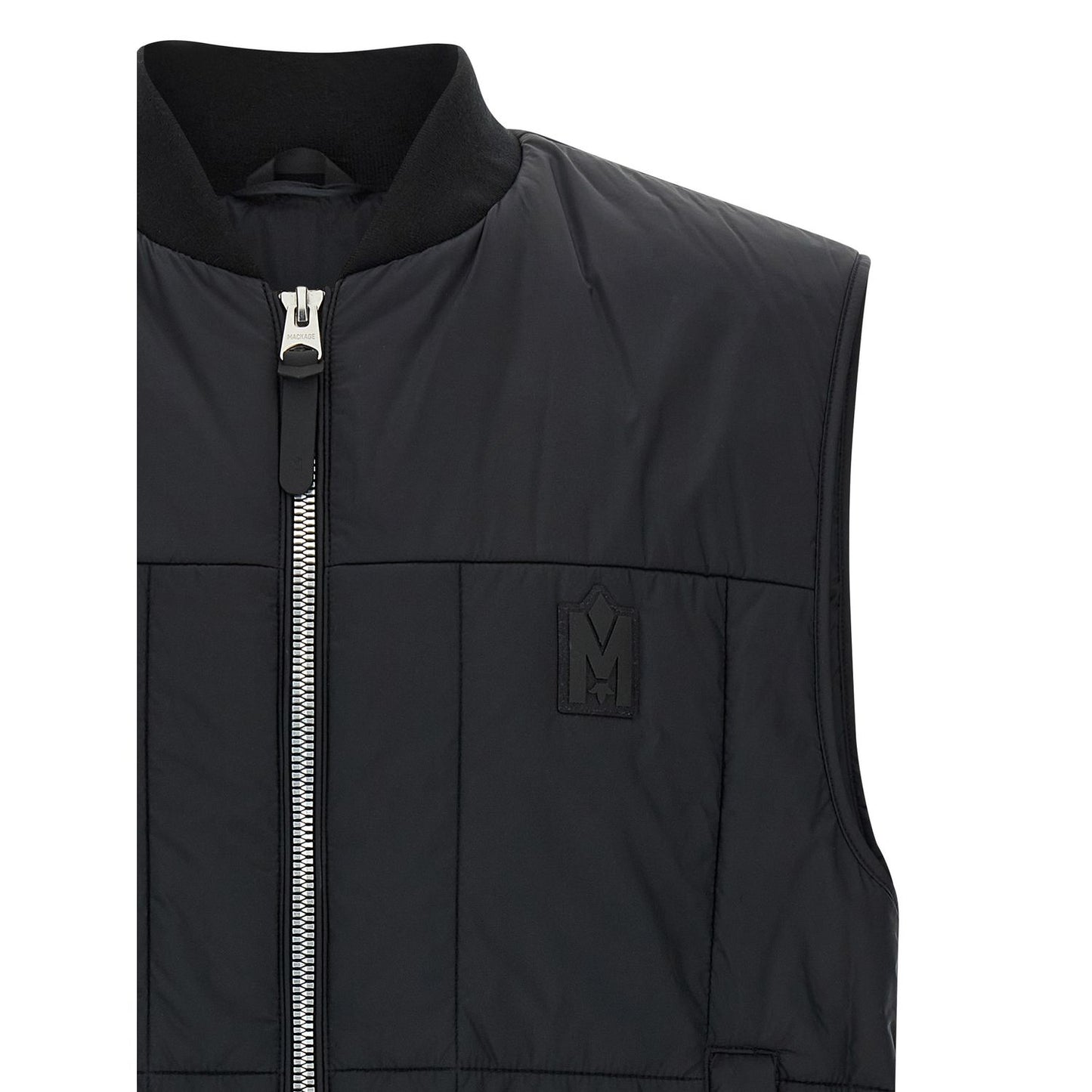 Mackage Black Nylon Sleeveless Jacket