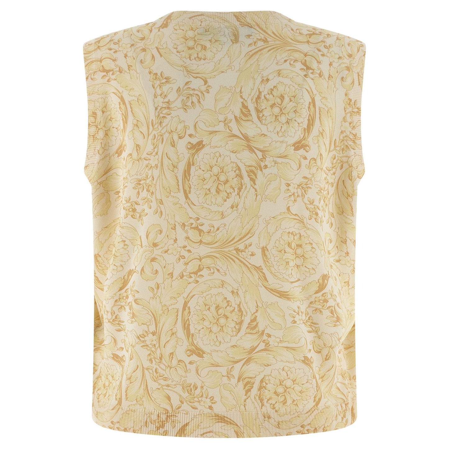 Versace Bicolor Silk Sleeveless Jacket