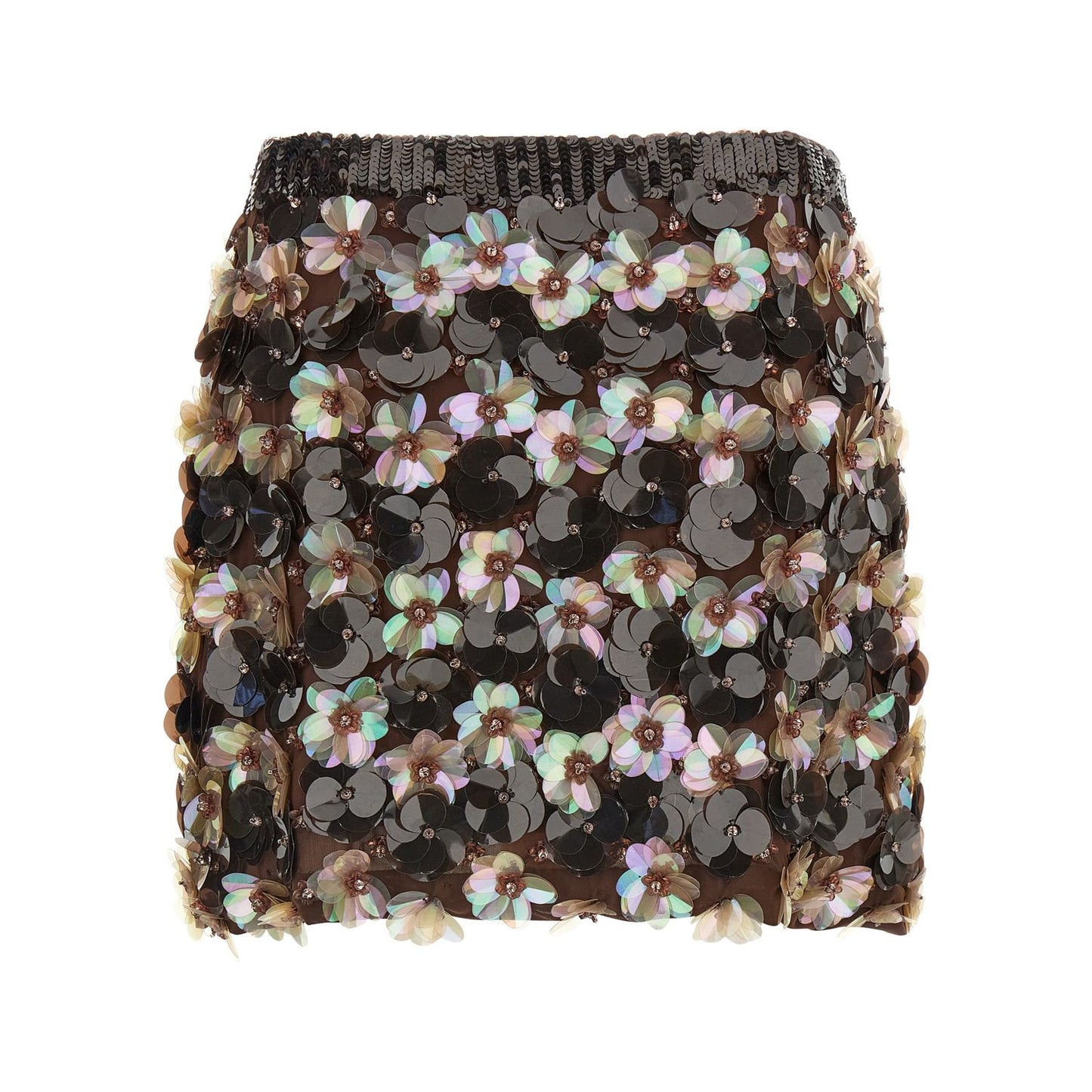 P.A.R.O.S.H. Brown Polyamide Long Skirt