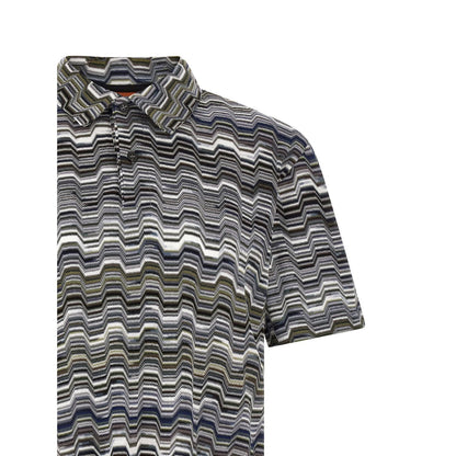 Missoni Bicolor Cotton Polo Shirt