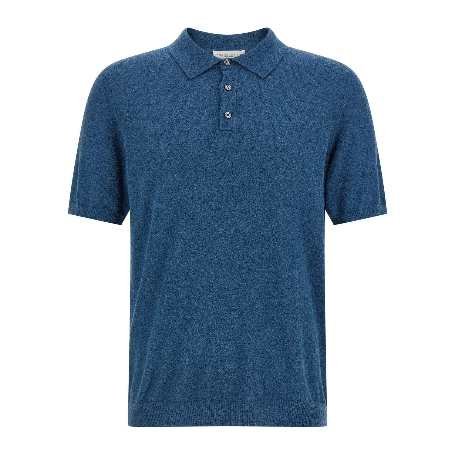 Roberto Collina Blue Cotton Polo Shirt