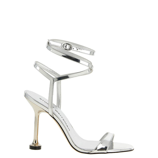 Stuart Weitzman Silver Polyethylene Stiletto Heel Sandals