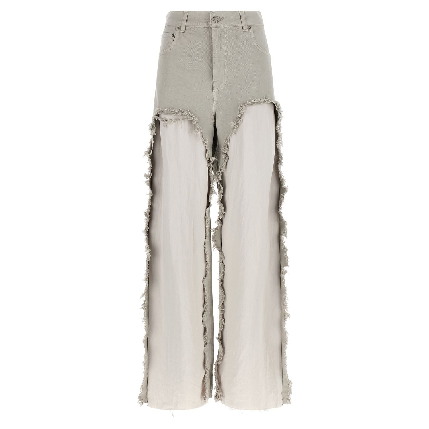 Haikure Gray Cotton Flared Jeans