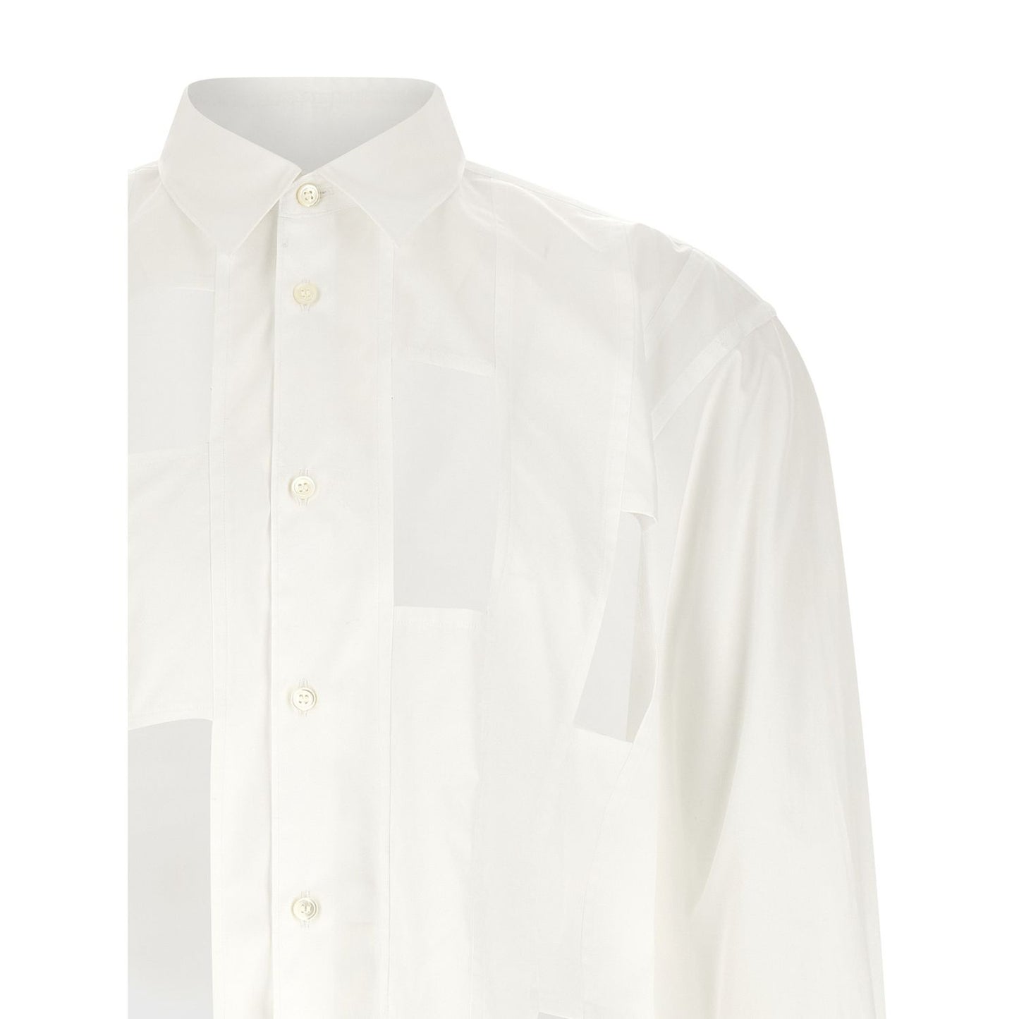 Comme Des Garçons White Cotton Blouse