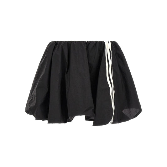 Y-3 Black Polyamide Long Skirt
