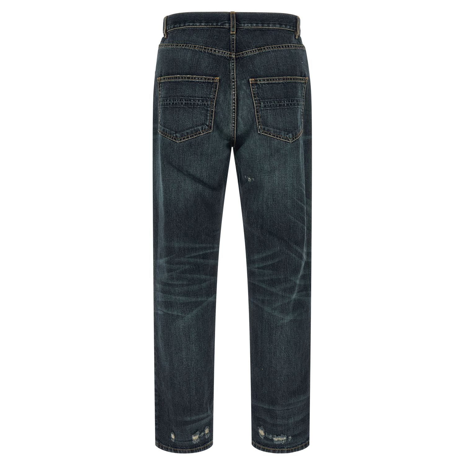 Namacheko Blue Cotton Straight-Leg Jeans